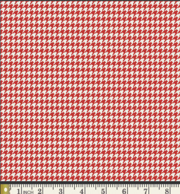 Quilting Cotton – AGF – Checkered Elements - Houndstooth - Rouge