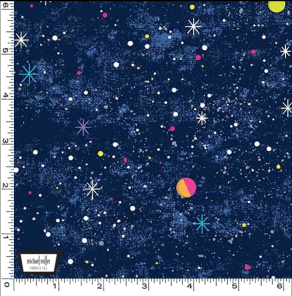 Quilting Cotton – Lost in Space – Deep Space – Navy