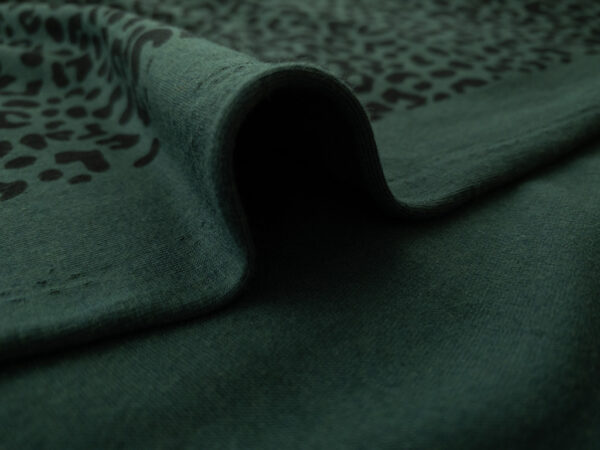 Amour Vert - Organic Cotton/Modal Jersey - Leopard Print - Forest/Black