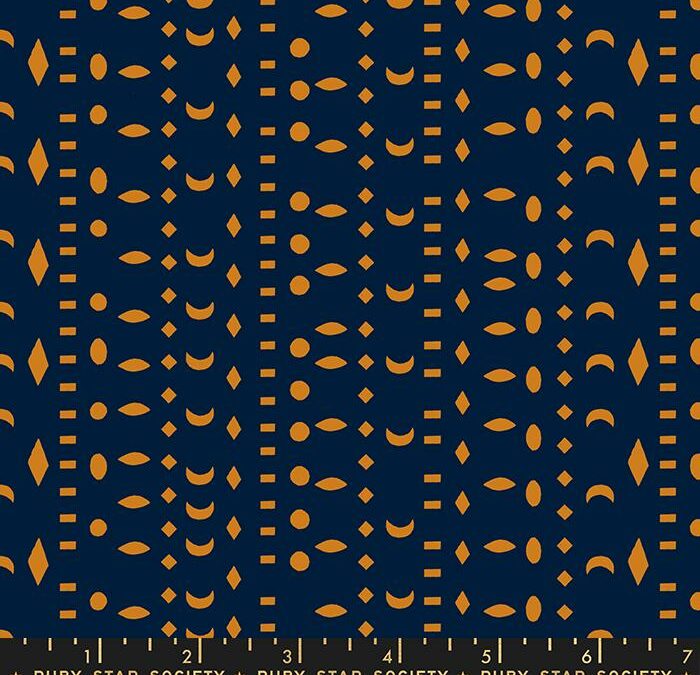 Quilting Cotton – Ruby Star Society – Moonglow – Moon Phases – Indigo