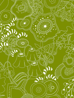 Quilting Cotton – Hopscotch - Grow - Guacamole