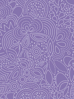 Quilting Cotton – Hopscotch - Stitched - Wisteria