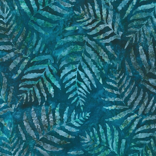 Artisan Cotton Batik - Marshland - Fronds - Ocean