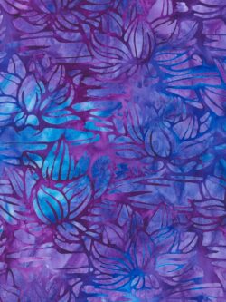 Artisan Cotton Batik - Tranquil Gardens - Lotus - Orchid