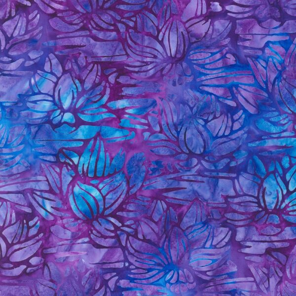 Artisan Cotton Batik - Tranquil Gardens - Lotus - Orchid