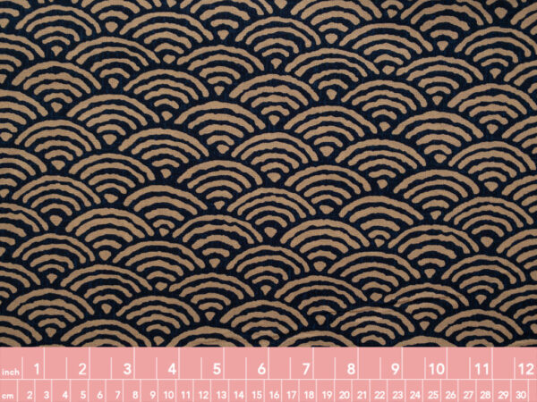 Japanese Cotton Sheeting - Large Seigaiha - Indigo