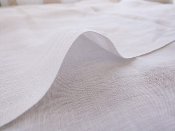 European Designer Deadstock – Washed Linen – White
