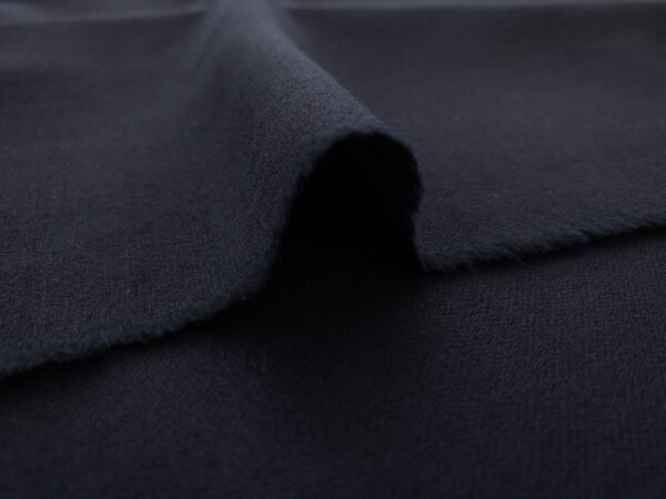 Japanese Designer Deadstock – Wool Crepe Suiting – Navy