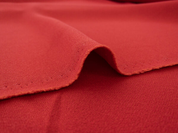 Japanese Designer Deadstock – Viscose/Polyester Stretch Crepe Suiting – Red