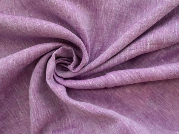 Japanese Designer Deadstock – Yarn Dyed Handkerchief Linen – Orchid