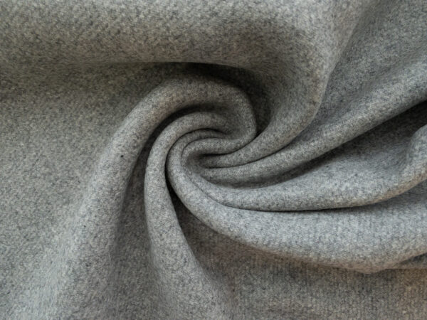 European Designer Deadstock – Wool/Polyester Coating – Heather Grey