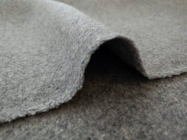 European Designer Deadstock – Wool/Polyester Coating – Heather Grey