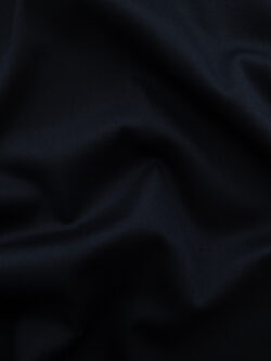 European Designer Deadstock – Cotton/Spandex Stretch Sateen Shirting – Navy