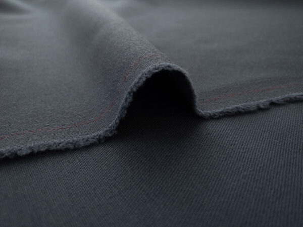 European Designer Deadstock - Wool/Polyester Twill - Dusky Blue