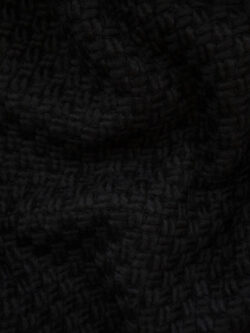 European Designer Deadstock - Wool/Polyester Boucle - Black