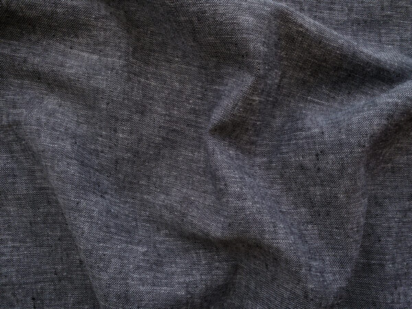 Japanese Designer Deadstock - Linen/Rayon Yarn Dyed - Charcoal