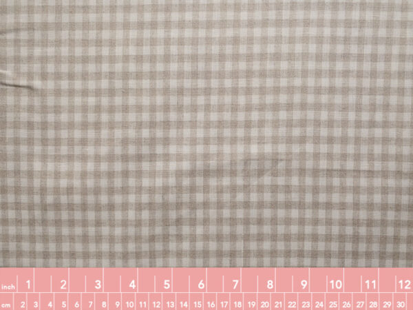 Yarn Dyed Linen - Gingham - Natural/Cream