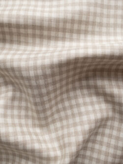 Yarn Dyed Linen - Gingham - Natural/Cream