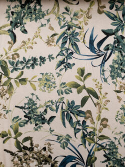 Dakota - Rayon/Spandex Knit Print - Leafy Bouquet - Ecru/Green