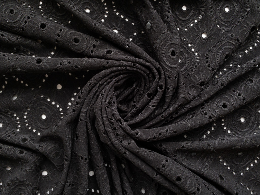 Polyester/Spandex Knit - Black - Stonemountain & Daughter Fabrics