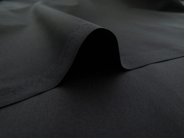 Japanese Designer Deadstock - Water Resistant Cotton/Nylon - Charcoal Black