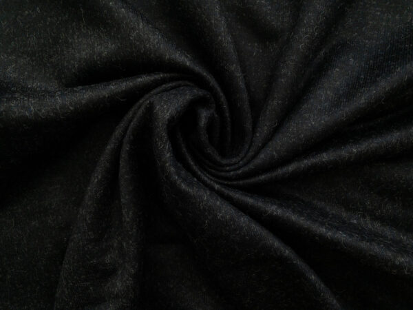European Designer Deadstock – Merino Wool/Polyester Knit - Dark Charcoal
