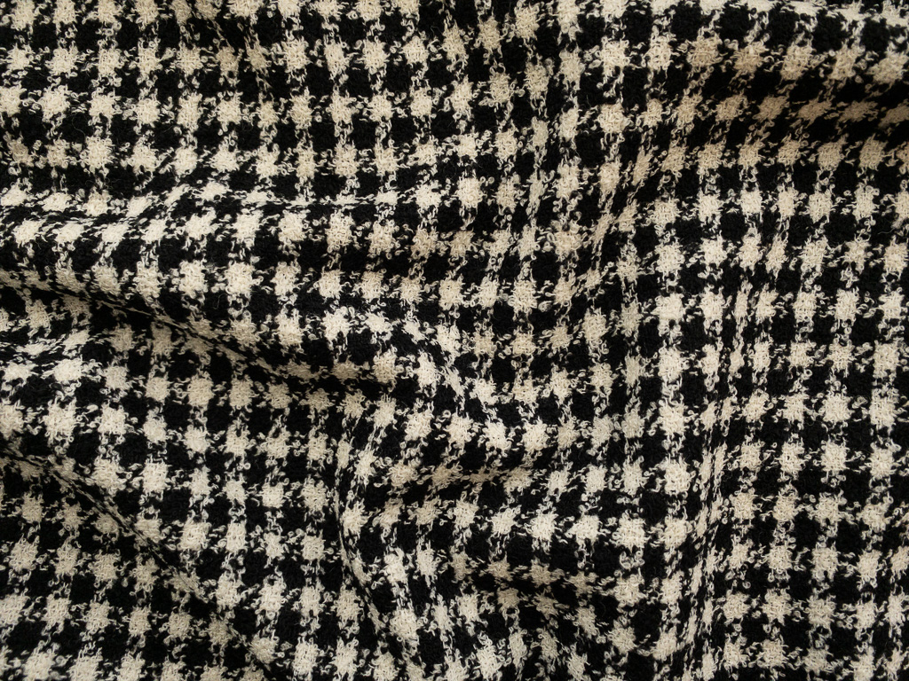 European Designer Deadstock – Wool/Polyester Tweed – Smoke Grey