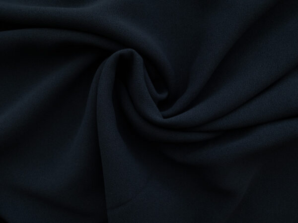 Japanese Designer Deadstock – Polyester/Viscose Stretch Crepe - Navy