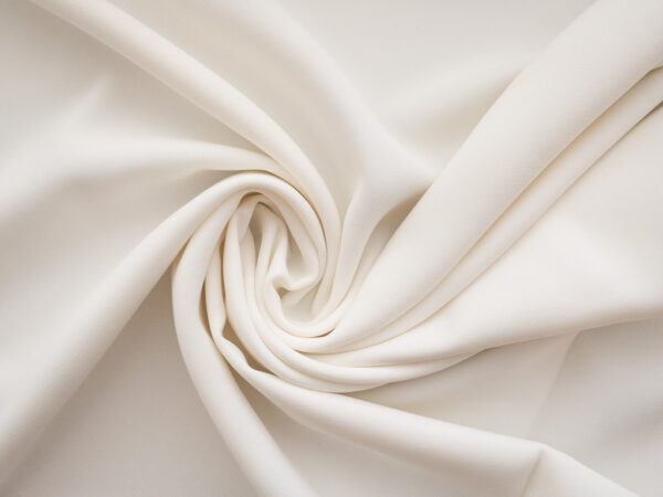 Japanese Designer Deadstock – Viscose Blend Stretch Crepe – Off White
