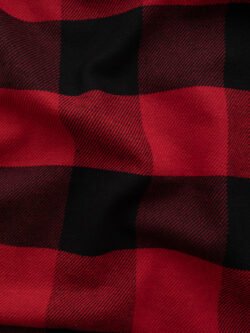 European Designer Deadstock - Cotton/Viscose Buffalo Check - Red/Black
