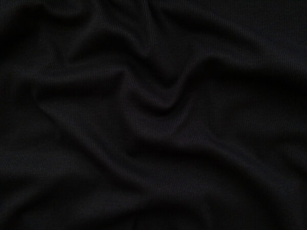 Organic Cotton/Spandex Ribbing – Black