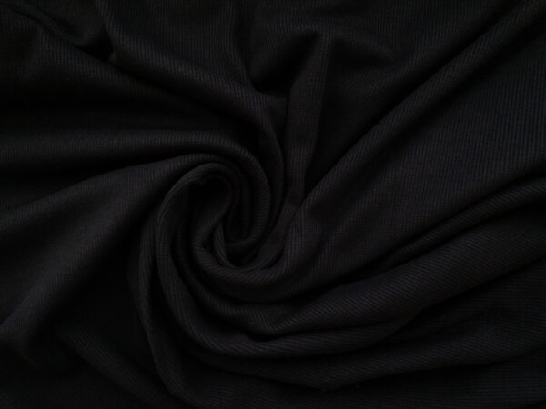 Organic Cotton/Spandex Ribbing – Black