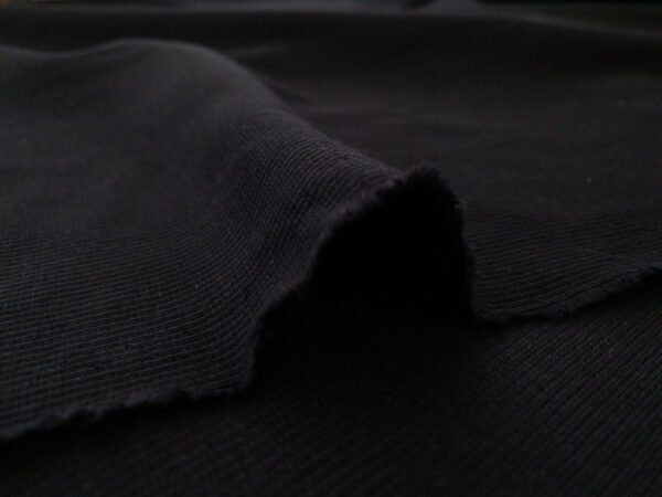 Organic Cotton/Spandex Ribbing – Black