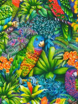 Quilting Cotton – Tropical Canyon - Parrot Hideaway - Jungle