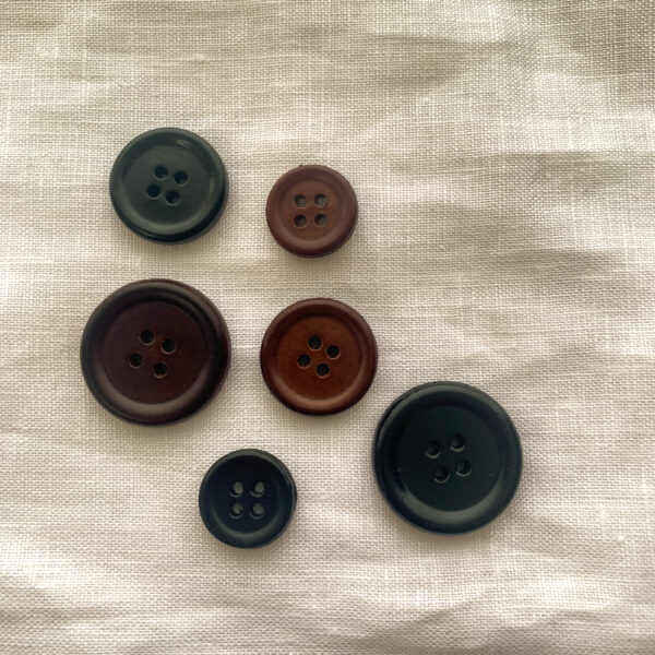 Equal Sign Rimmed Metal Buttons