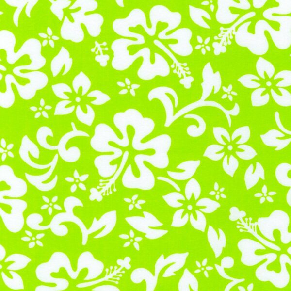 Aloha Cotton Flannel - Hibiscus - Green