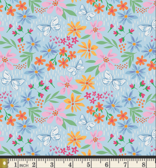 AGF – Rayon – Daisy – Flying Wild Floral – Cloud