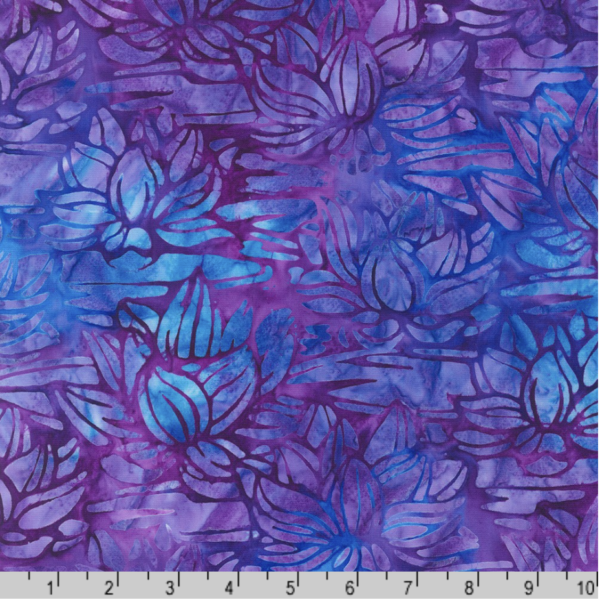 Artisan Cotton Batik - Tranquil Gardens - Lotus - Orchid