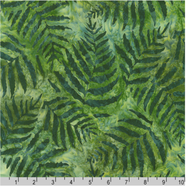 Artisan Cotton Batik - Marshland - Fronds - Palm