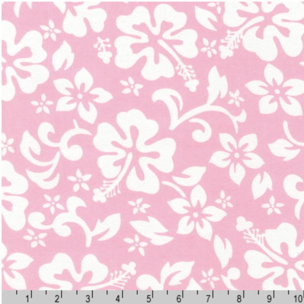 Aloha Cotton Flannel - Hibiscus - Blush