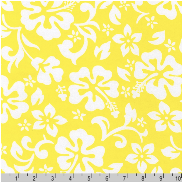 Aloha Cotton Flannel - Hibiscus - Citrus