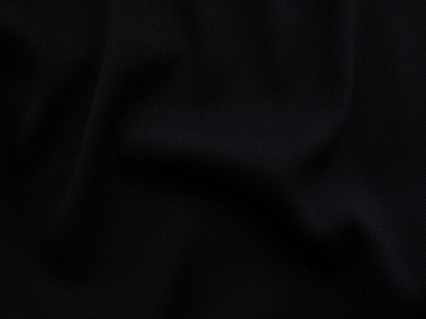 Japanese Designer Deadstock - Venetian Wool Twill Suiting - Navy