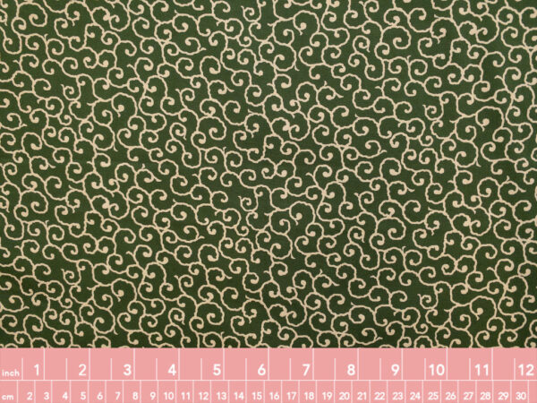 Japanese Cotton Sheeting – Karakusa – Olive Green