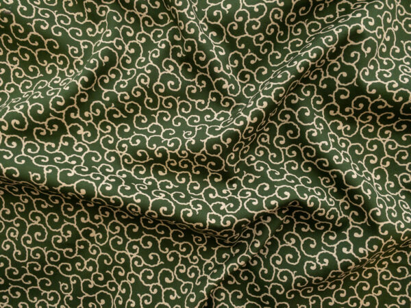 Japanese Cotton Sheeting – Karakusa – Olive Green