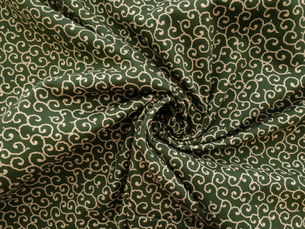 Japanese Cotton Sheeting – Karakusa – Olive Green