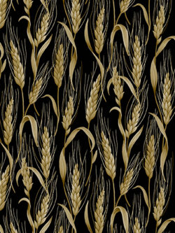 Quilting Cotton – Autumn Woods - Wheat - Black