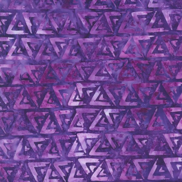 Artisan Cotton Batik - Velocity - Arrows - Purple