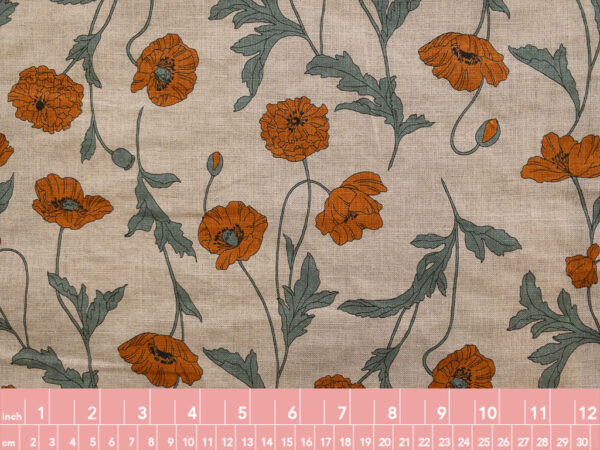 Hokkoh - Linen - Fresh Poppies - Natural/Orange