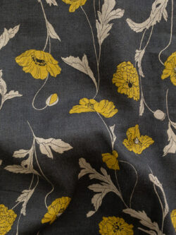 Hokkoh - Linen - Fresh Poppies - Charcoal/Yellow