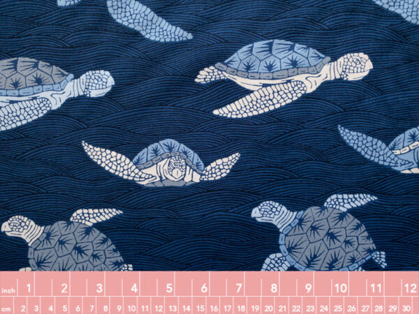 Quilting Cotton - Alexander Henry - Turtle Bay - Indigo